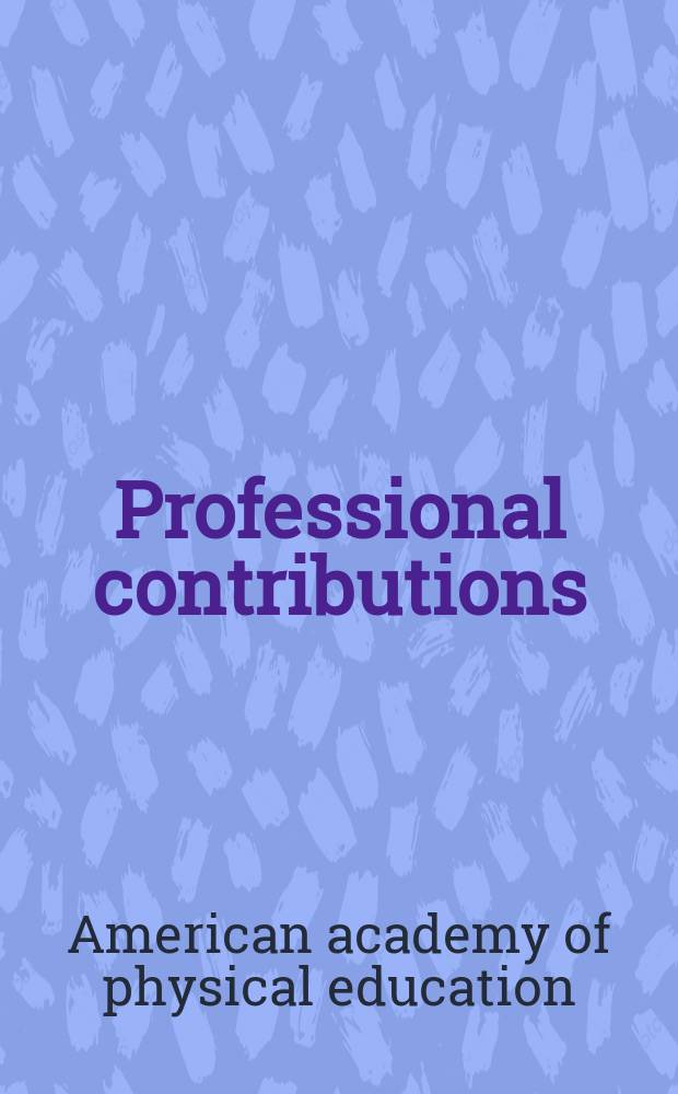 Professional contributions