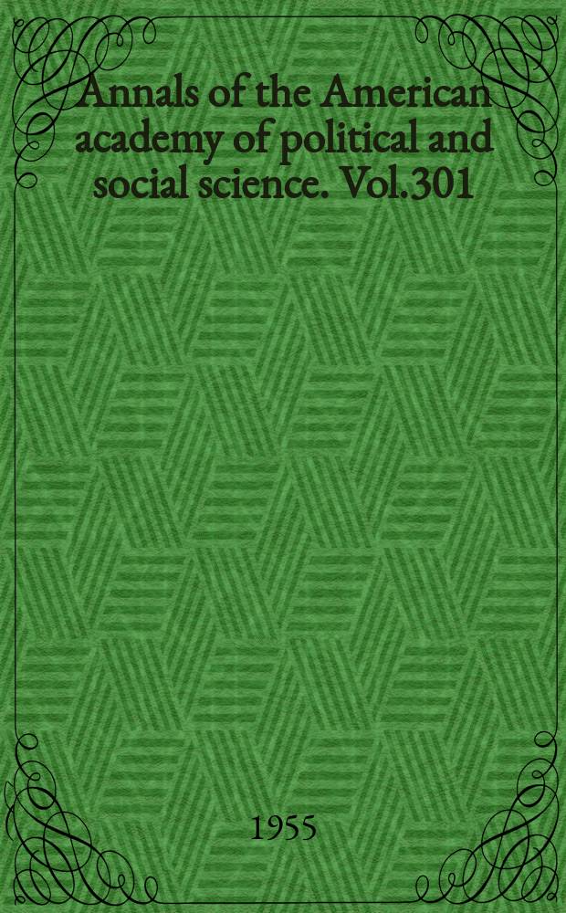 Annals of the American academy of political and social science. Vol.301 : Higher education under stress