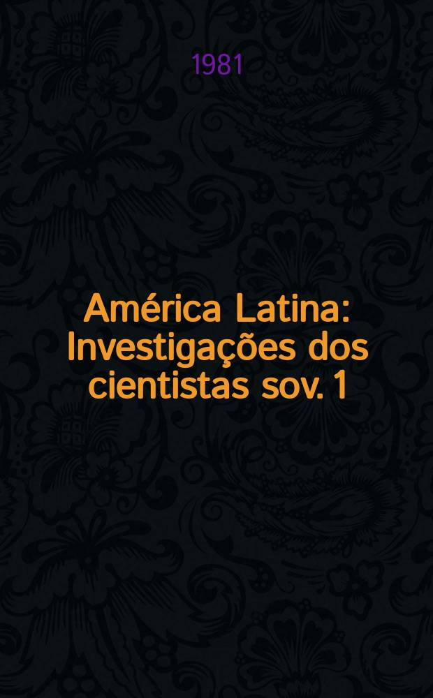 América Latina : Investigações dos cientistas sov. 1 : Nucarágua