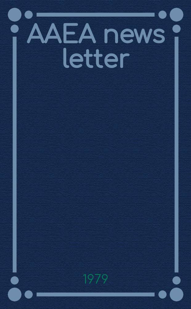 AAEA news letter