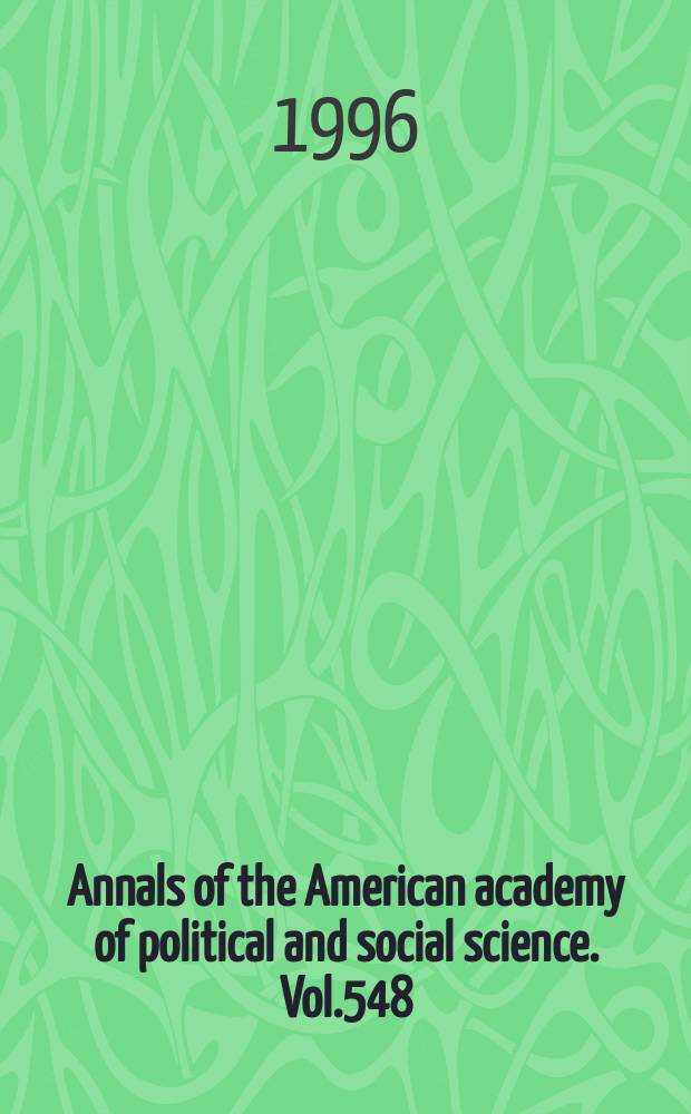 Annals of the American academy of political and social science. Vol.548 : The Holocaust