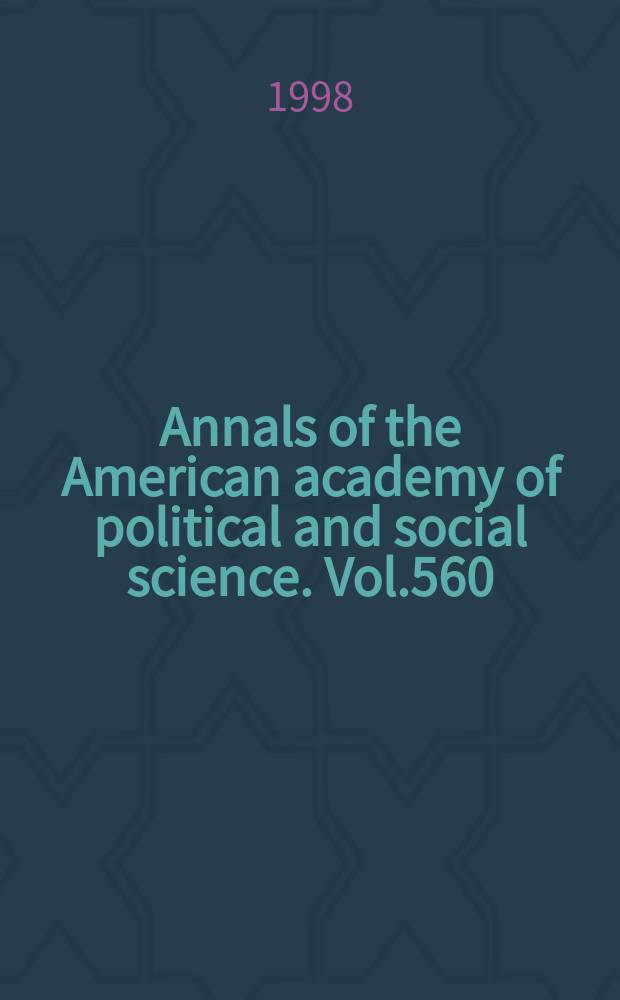 Annals of the American academy of political and social science. Vol.560 : The Future of fact