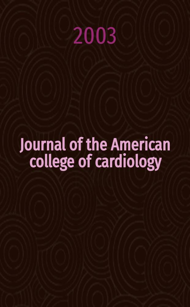Journal of the American college of cardiology : JACC. Vol.41, №9