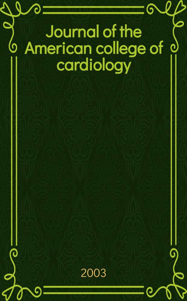 Journal of the American college of cardiology : JACC. Vol.42, №7