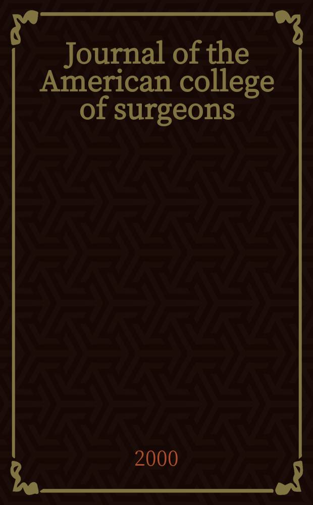 Journal of the American college of surgeons : Formerly Surgery, gynecology & obstetrics. Vol.191, №4
