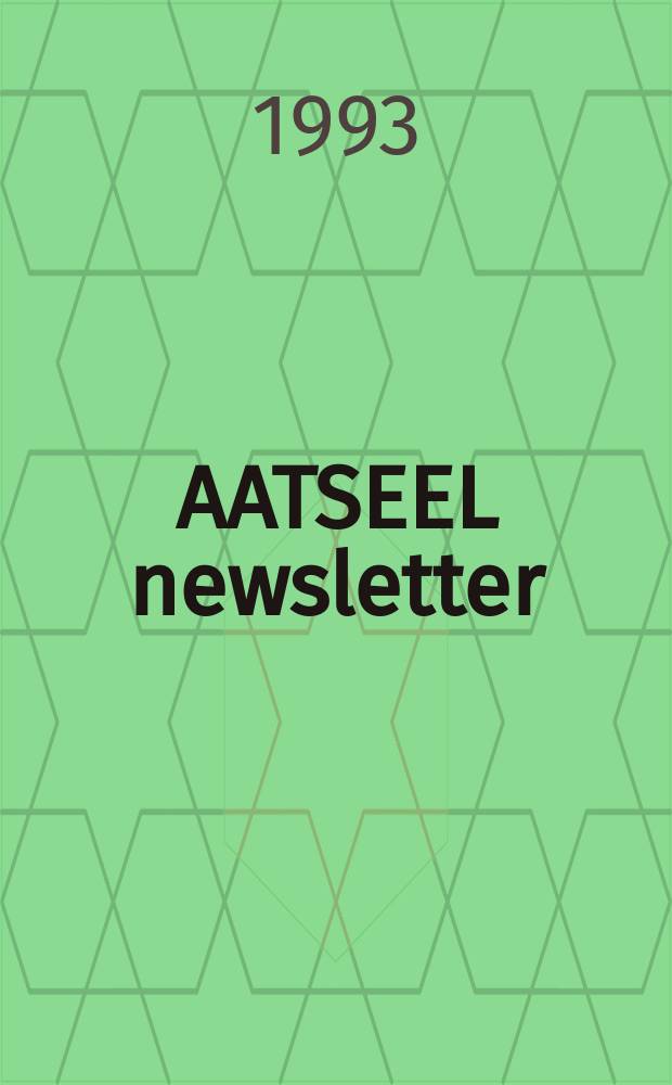 AATSEEL newsletter