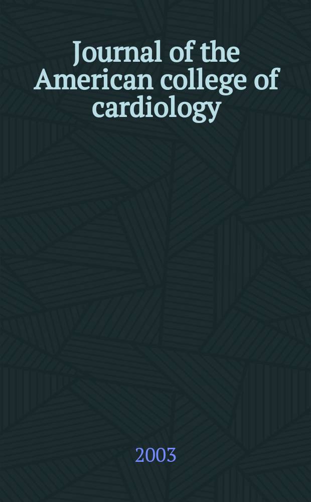 Journal of the American college of cardiology : JACC. Vol.42, №1