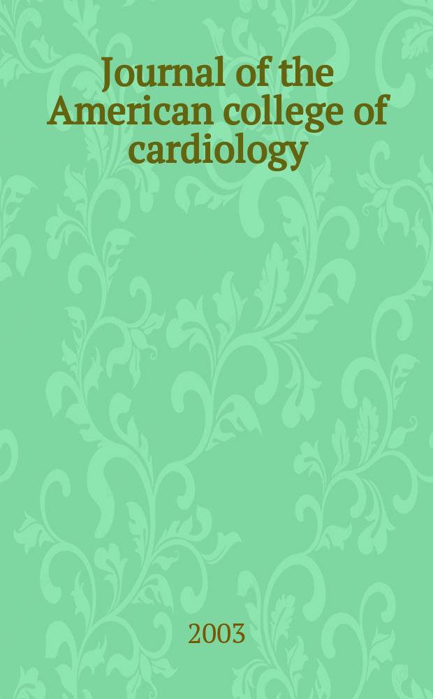 Journal of the American college of cardiology : JACC. Vol.42, №8