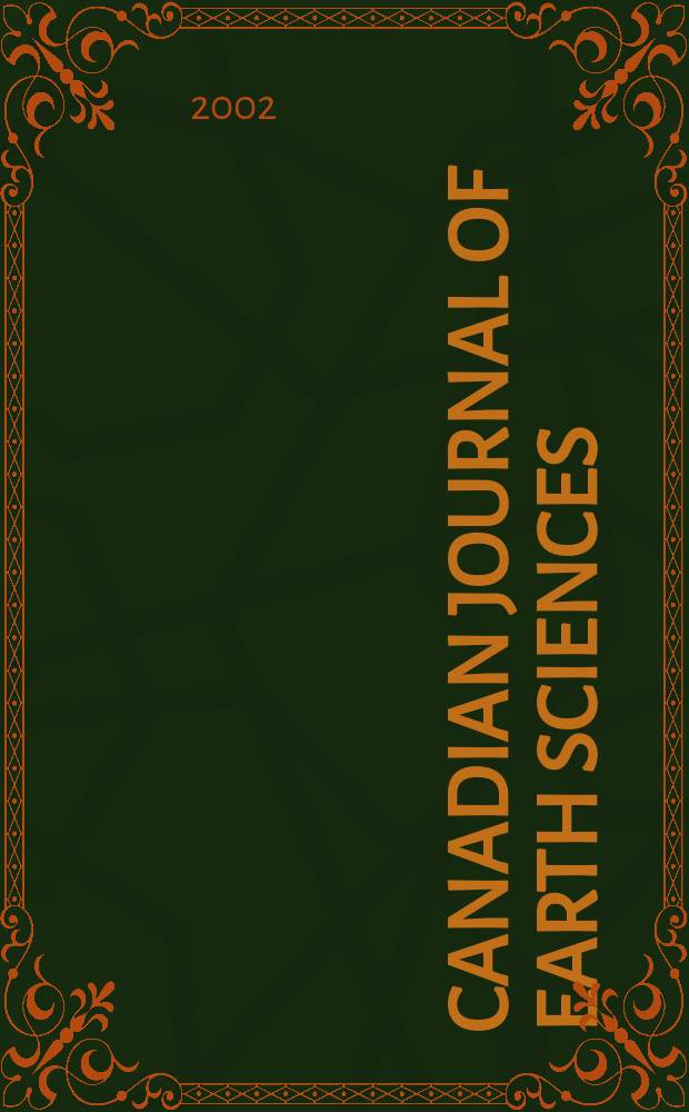 Canadian journal of earth sciences : Issued. by The National research council of Canada. Vol.39, №11