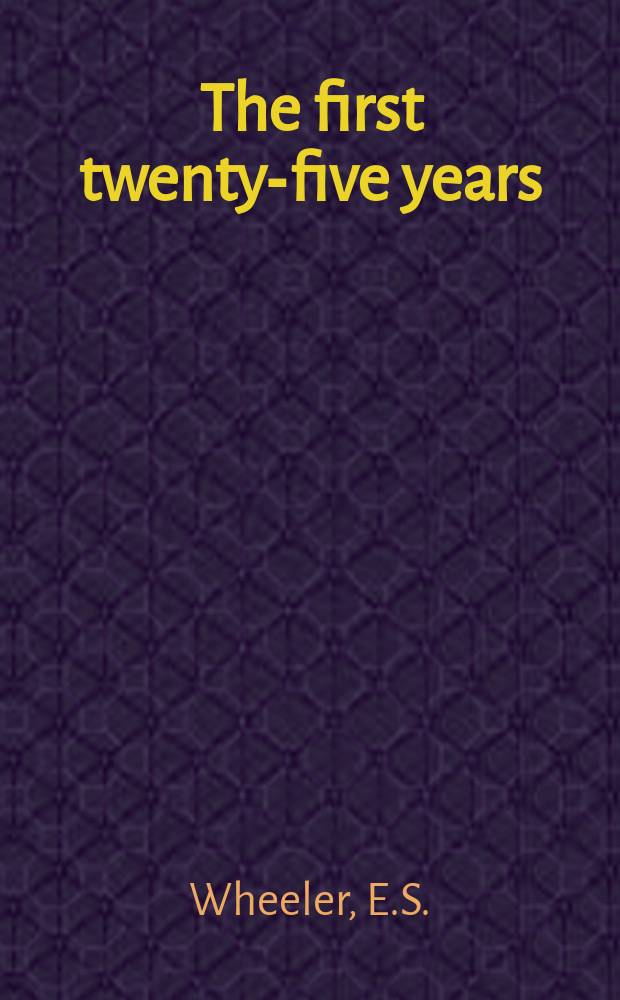 The first twenty-five years : Index 1954-80