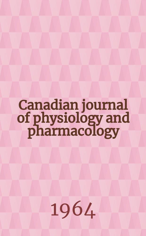 Canadian journal of physiology and pharmacology : Publ. by the National research council