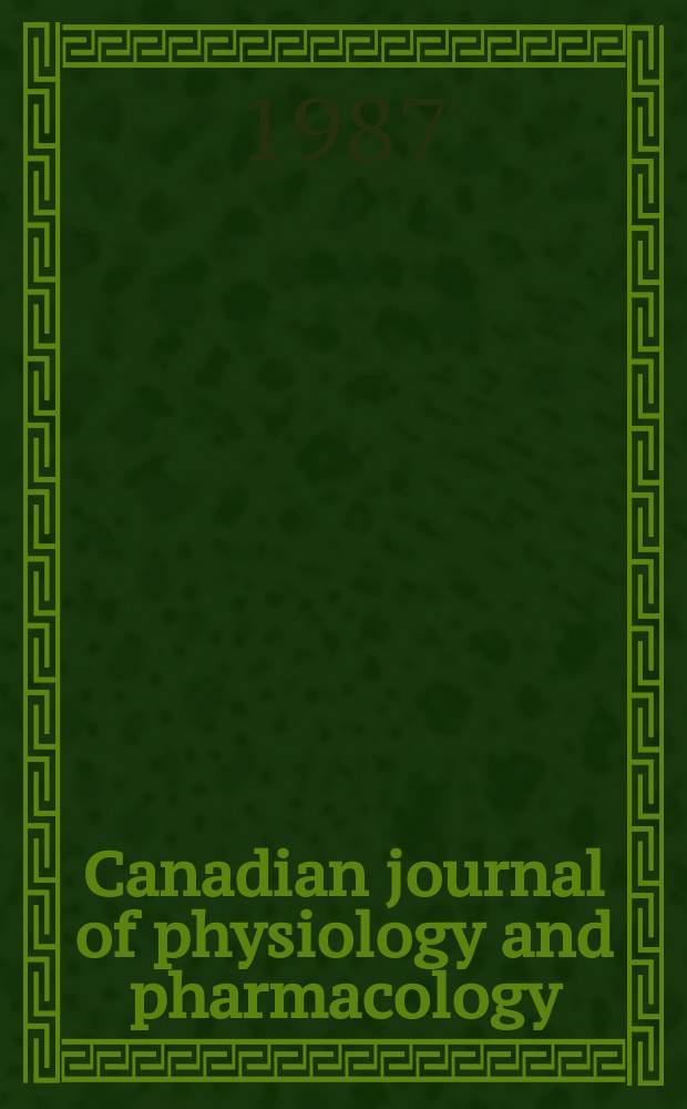 Canadian journal of physiology and pharmacology : Publ. by the National research council. Vol.65, №8 : Hypertension