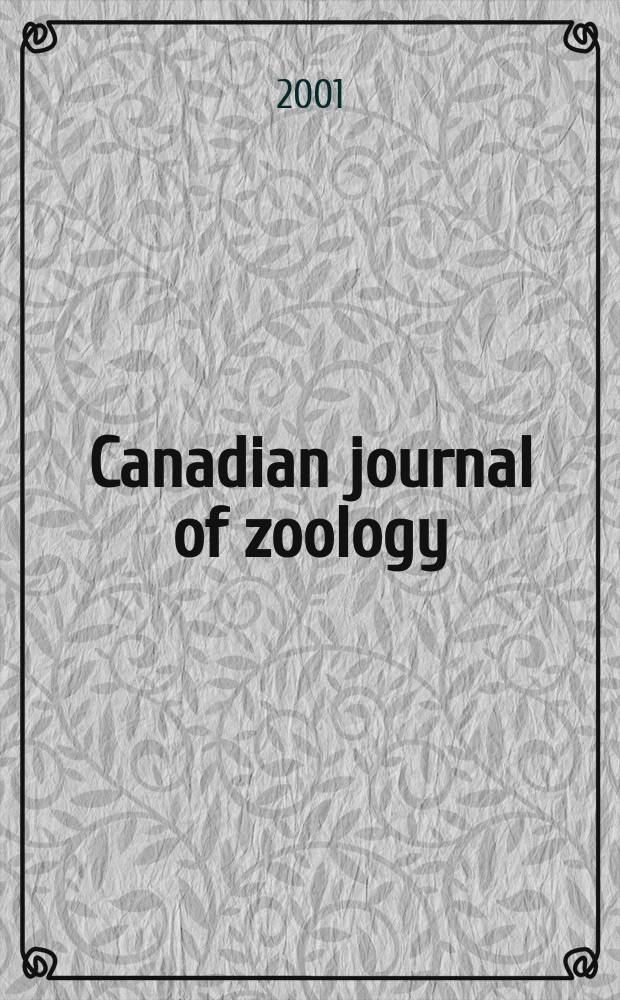Canadian journal of zoology : [Formerly Section D. Canadian journal of research]. Vol.79, №5