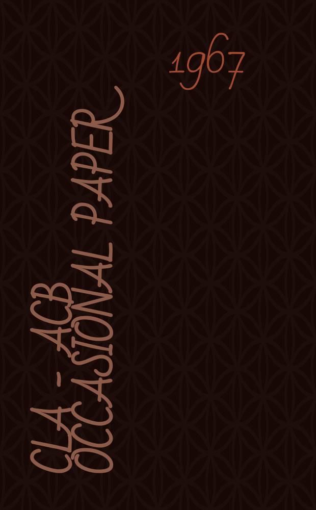 CLA - ACB occasional paper