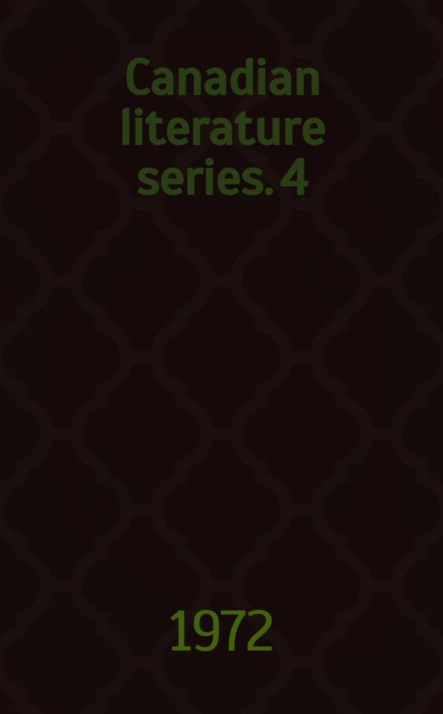 Canadian literature series. 4 : Dramatists in Canada: selected essays