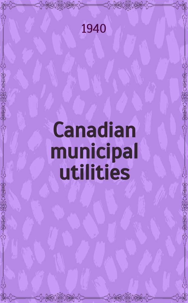 Canadian municipal utilities