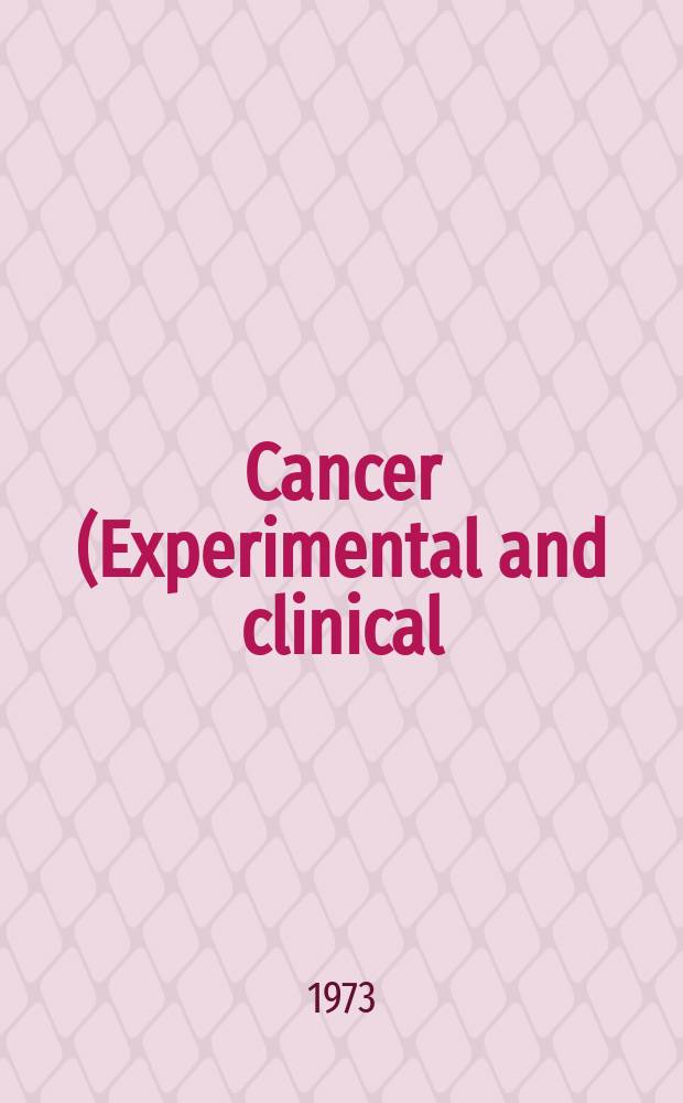 Cancer (Experimental and clinical) : Section XVI [of] Experta medica. Vol.23, №10 : Index issue