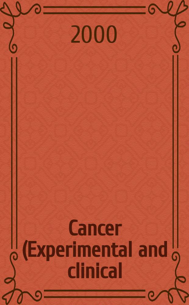 Cancer (Experimental and clinical) : Section XVI [of] Experta medica. Vol.121, №4