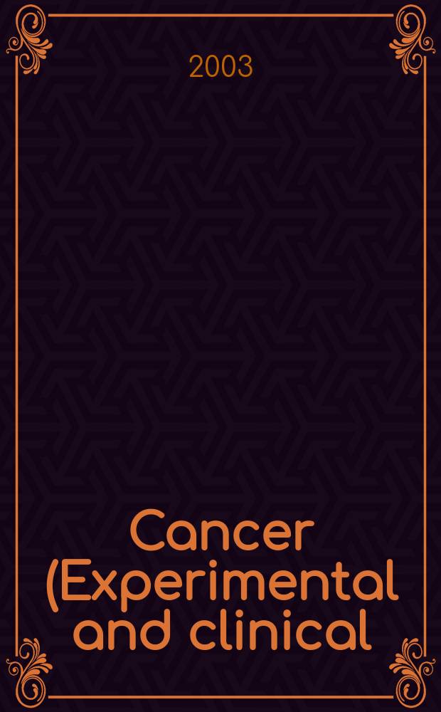 Cancer (Experimental and clinical) : Section XVI [of] Experta medica. Vol.131, №1