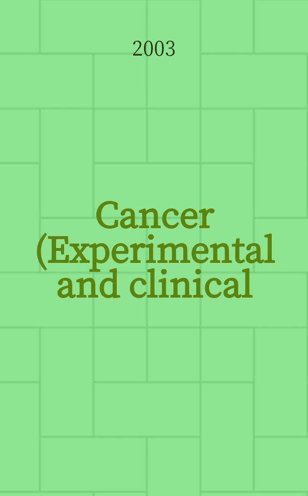 Cancer (Experimental and clinical) : Section XVI [of] Experta medica. Vol.131, №5
