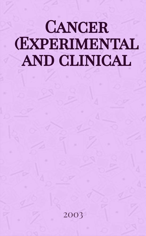 Cancer (Experimental and clinical) : Section XVI [of] Experta medica. Vol.132, №1