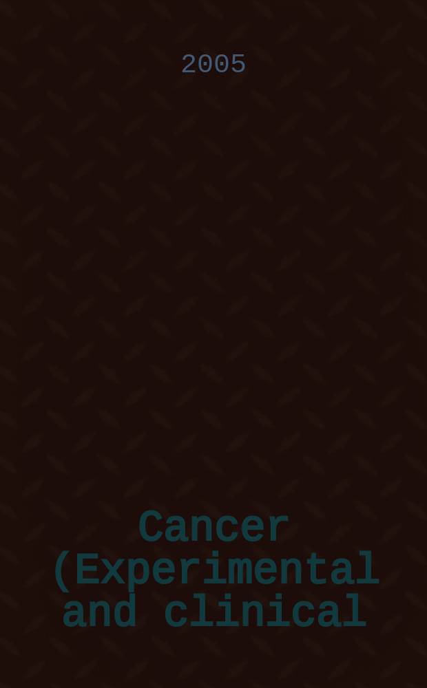 Cancer (Experimental and clinical) : Section XVI [of] Experta medica. Vol.139, №8