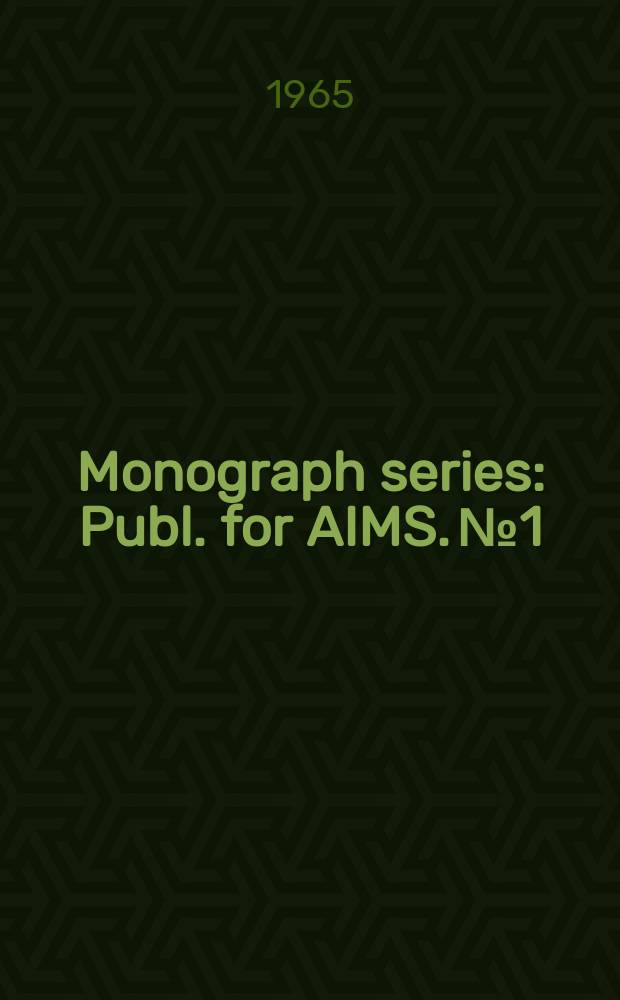 Monograph series : Publ. for AIMS. №1 : Marxism and democracy
