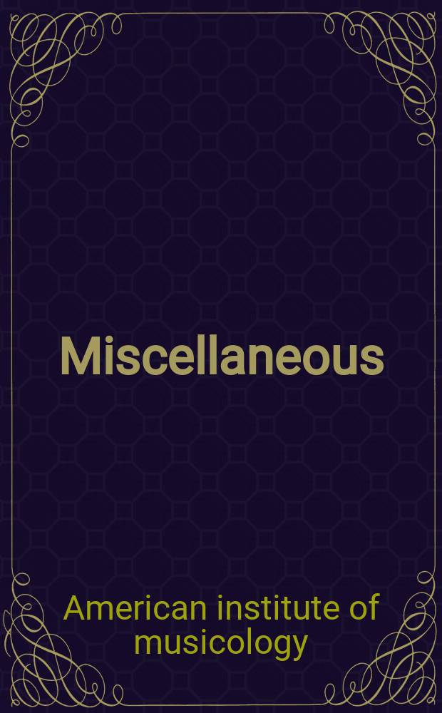 Miscellaneous