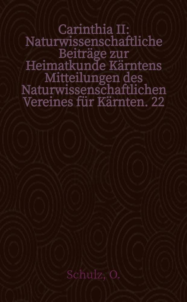 Carinthia II : Naturwissenschaftliche Beitr&auml;ge zur Heimatkunde K&auml;rntens Mitteilungen des Naturwissenschaftlichen Vereines f&uuml;r K&auml;rnten. 22 : Die Pb- Zn- Vererzung der Raibler Schichten im Bergbau Bleiberg- Kreuth (Grube Max) als Beispiel submariner Lagerst&auml;ttenbildung