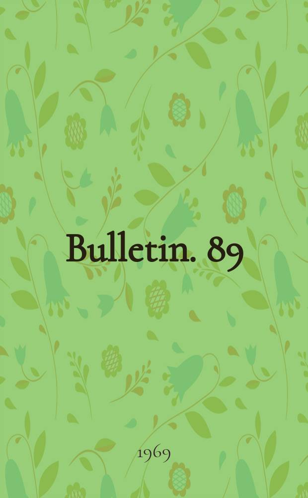 Bulletin. 89