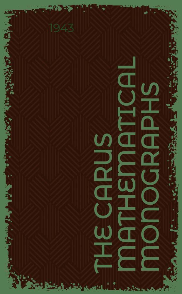 The Carus mathematical monographs