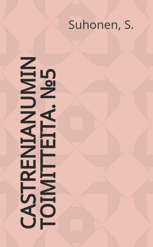 Castrenianumin toimitteita. №5 : Livin kielen näytteitä