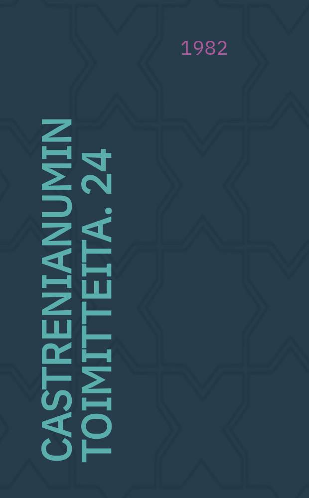 Castrenianumin toimitteita. 24 : Suomalais-unkarilaisten ...