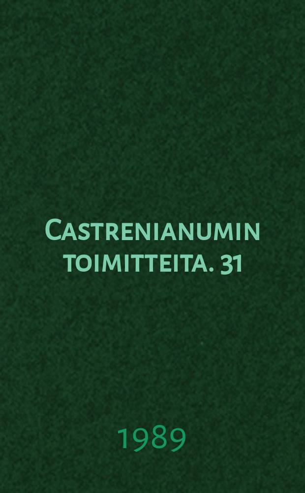 Castrenianumin toimitteita. 31 : Ferdinand Johan Wiedemannin muisto