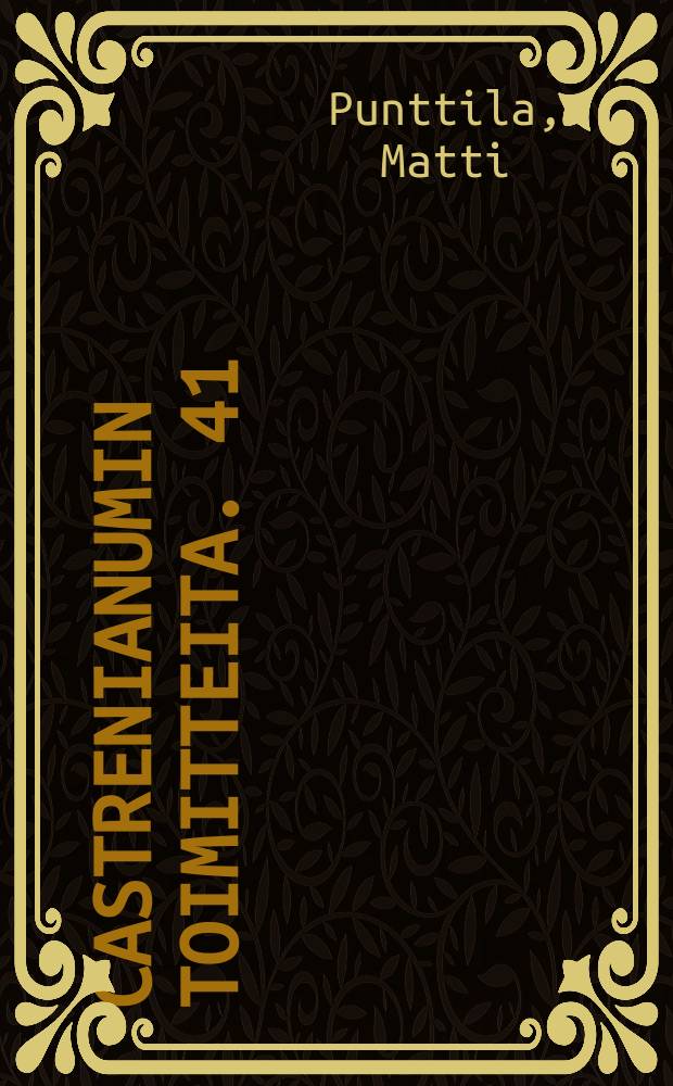 Castrenianumin toimitteita. 41 : Impilahden karjalaa
