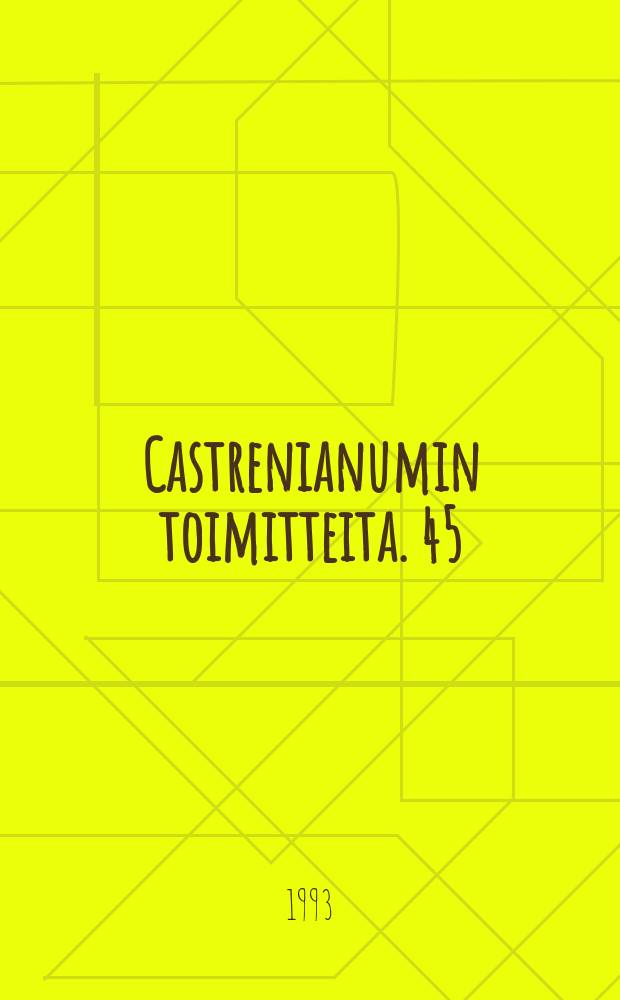 Castrenianumin toimitteita. 45 : Fennistiikan opinnäytteitä