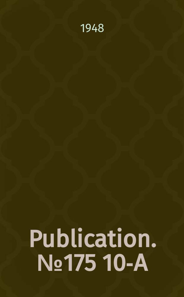 Publication. №175 [10-A] : Magnetic results from Huancayo observatory, Peru, 1922-1935