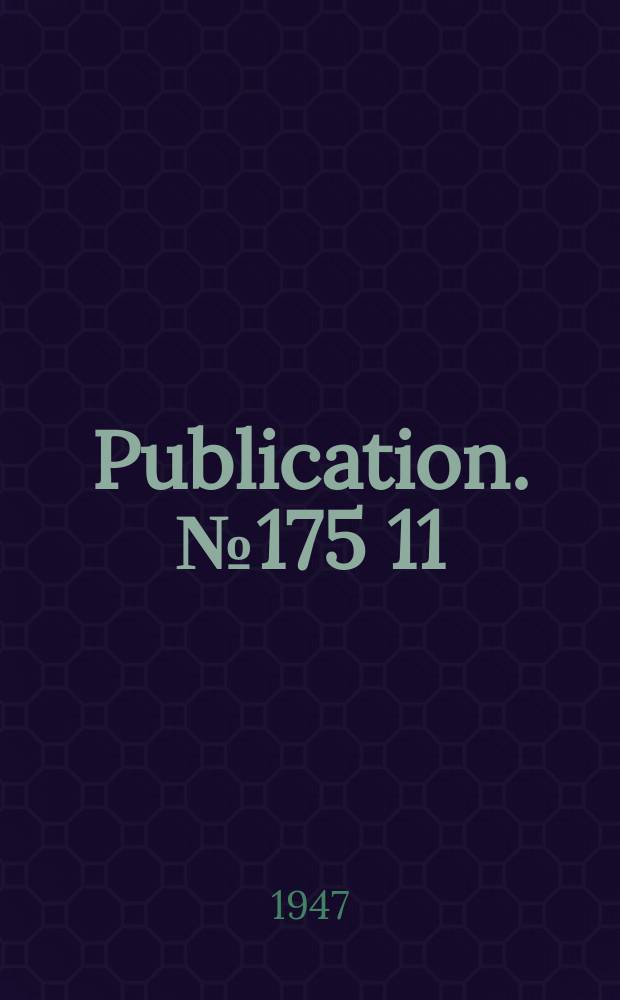 Publication. №175 [11] : Ionospheric research at Huancayo observatory, Peru, January, 1938-June, 1946