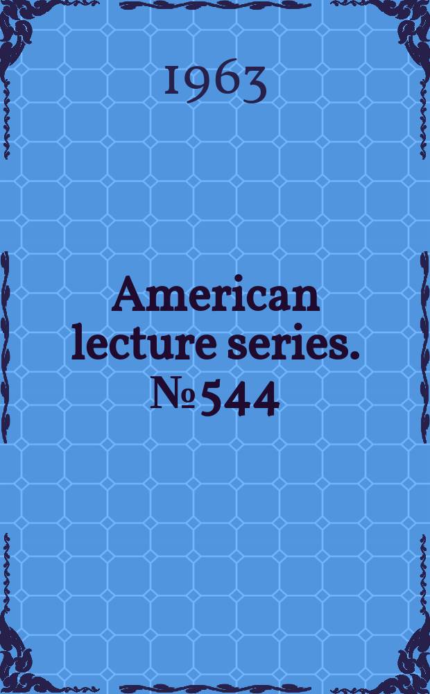 American lecture series. №544 : The chemistry of death