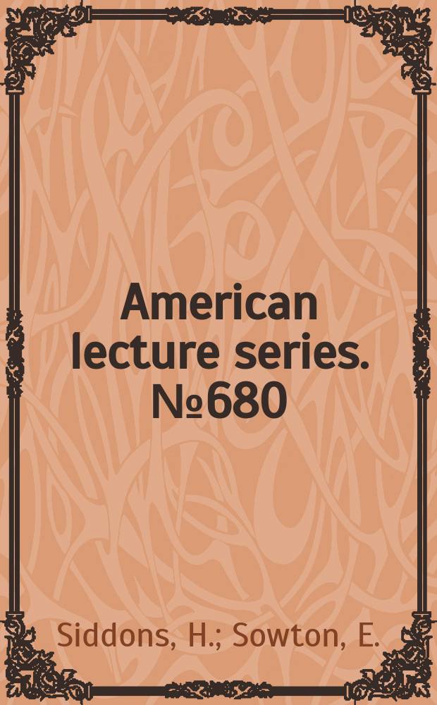 American lecture series. №680 : Cardiac pacemakers