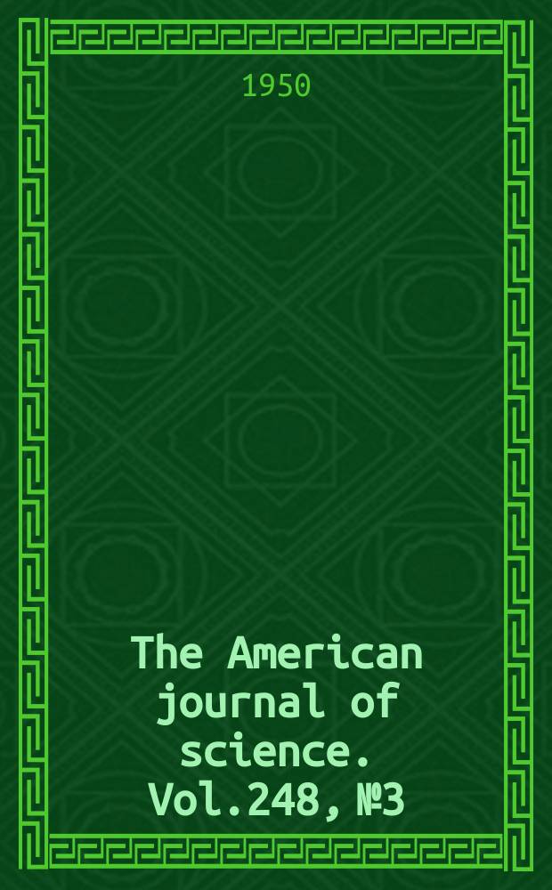 The American journal of science. Vol.248, №3
