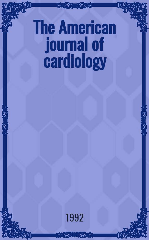 The American journal of cardiology : Official journal of the American college of cardiology A publication of the Yorke group. Vol.69, №2 : Safety of thrombolytic agents