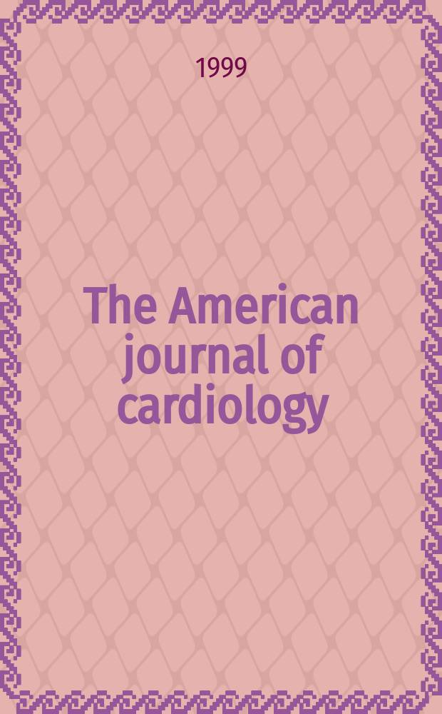 The American journal of cardiology : Official journal of the American college of cardiology A publication of the Yorke group. Vol.84, №5B : "Heart disease and sexual health: what do cardiologists need to know", symposium (1998; Dallas, Tex.)