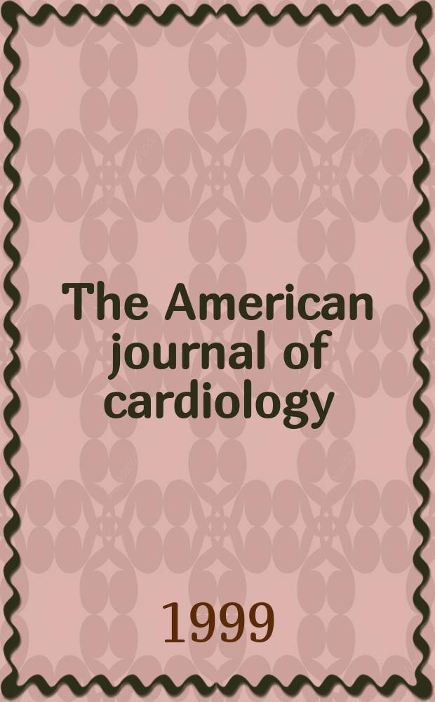 The American journal of cardiology : Official journal of the American college of cardiology A publication of the Yorke group. Vol.84, №9A : "Approaches to controlling cardiac arrhythmias: focus on amiodarone, the last 15 years", symposium (1998; Dallas, Tex.)