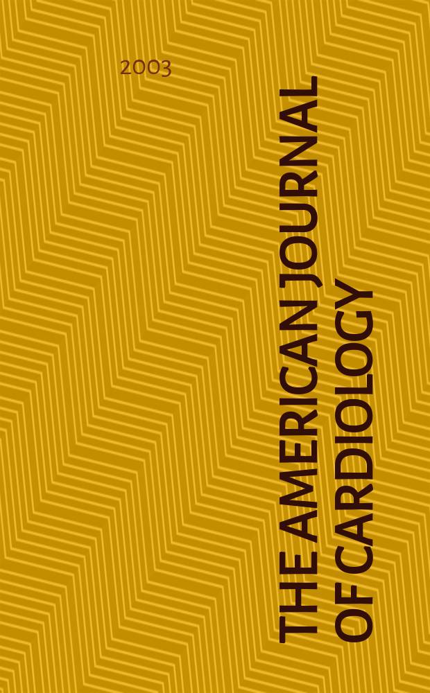 The American journal of cardiology : Official journal of the American college of cardiology A publication of the Yorke group. Vol.92, №4B : "Charting the universe in dyslipidemia management: new guidelines controversies and clinical explorations", symposium (2002; Chicago)