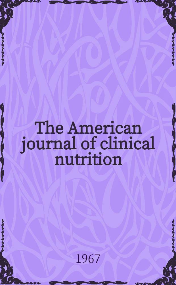 The American journal of clinical nutrition : A journal reporting the practical application of our world-wide knowledge of nutrition. Vol.20, №6 : Symposium on detection of nutrition deficiencies in man