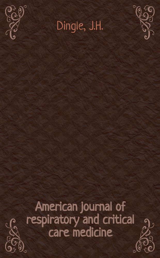 American journal of respiratory and critical care medicine : An offic. journal of the American thoracic soc., Med. sect. of the American lung assoc. Formerly the American review of respiratory disease. Vol.97, №6(P.2) : Epidemiology of acute, respiratory disease in military recruits