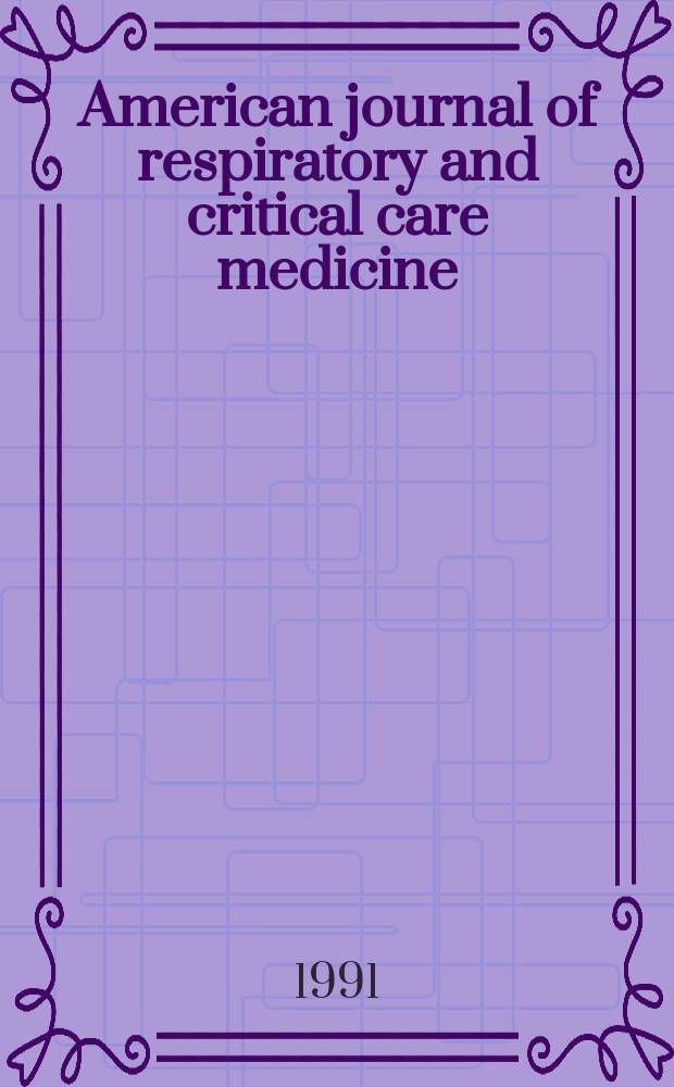 American journal of respiratory and critical care medicine : An offic. journal of the American thoracic soc., Med. sect. of the American lung assoc. Formerly the American review of respiratory disease. Vol.143, №5(P.2) : The clinical importance of leukotrienes and platelet-activating factor in allergic respiratory diseases