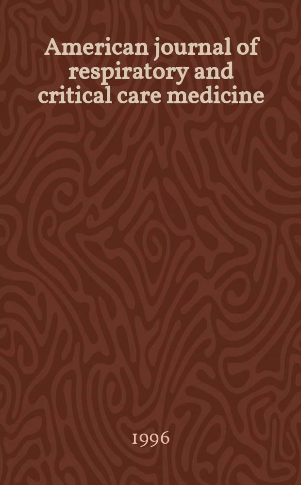 American journal of respiratory and critical care medicine : An offic. journal of the American thoracic soc., Med. sect. of the American lung assoc. Formerly the American review of respiratory disease. Vol.154, №4(Pt.2) : Interactions of bacteria with airway cells and secretions