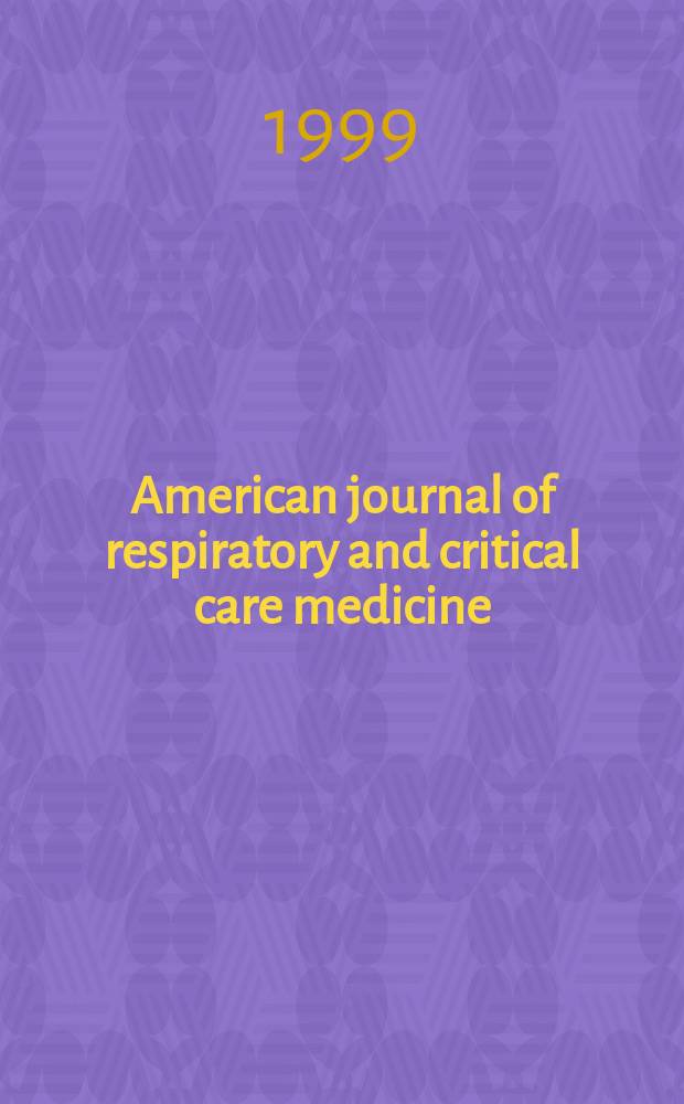 American journal of respiratory and critical care medicine : An offic. journal of the American thoracic soc., Med. sect. of the American lung assoc. Formerly the American review of respiratory disease. Vol.160, №5(Pt.2) : Inflammation in chronic obstructive pulmonary disease